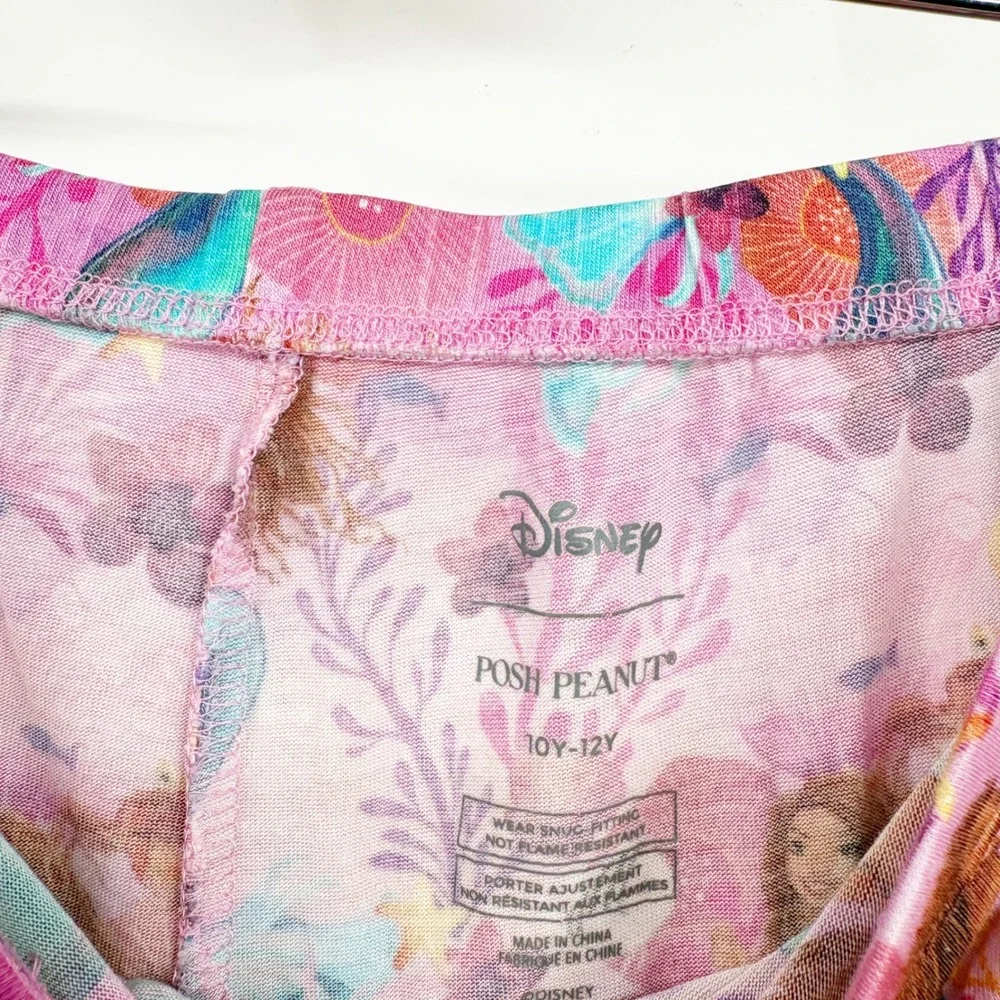 Posh Peanut x Disney Girls Little Mermaid Ariel Bamboo‎ Pajama Pants Size 10-12
